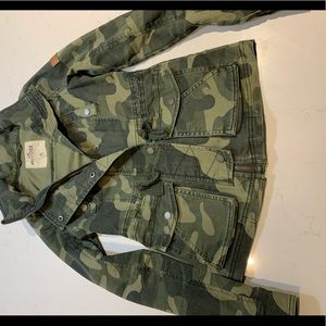 Holister camp jean jacket XS